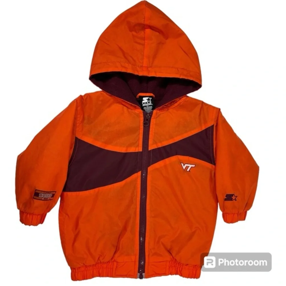 Virginia Tech Front Zip Hooded Jacket Size 2T